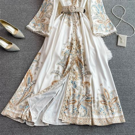 Buy Rubeya Vintage Statement Maxi Dress for Women Online in India on a ...