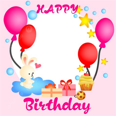 Frame Happy Birthday Color Pink, Happy Birthday, Color Pink, Birthday ...