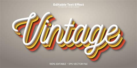 Vintage editable text effect in modern trend style | Premium Vector