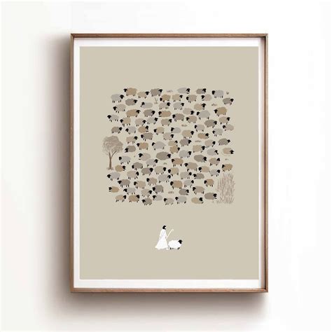 Jesus Leaves the 99 Sheep DIGITAL DOWNLOAD, Bible Sketch Bible Art ...