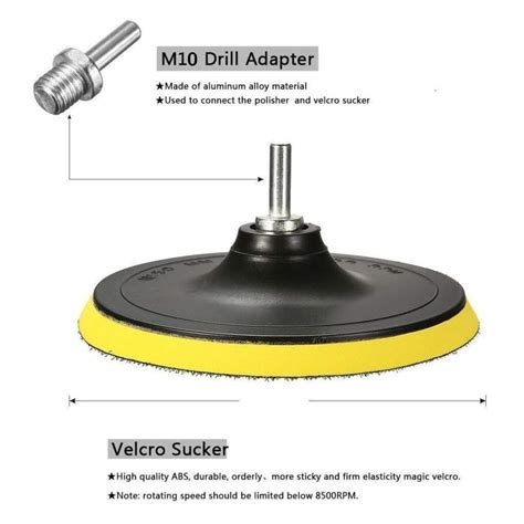 H9 Hook & Loop Sanding Disc Pad 5 inch Thread for Angle Grinder and ...