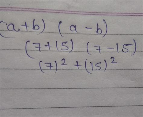 Find the values of a and b in each of the following:7+15 7-15 77-15 7 ...