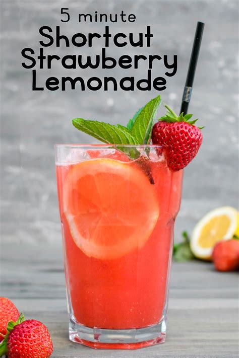 Deliciously Easy Strawberry Lemonade Recipe - made in 5 minutes!