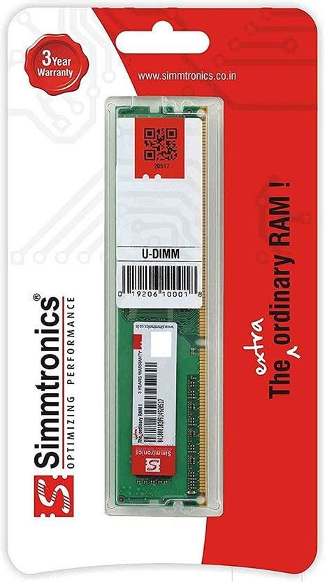 simtronics 8 gb ddr3 1600 destop. DDR3 8 GB (Single Channel) PC ...