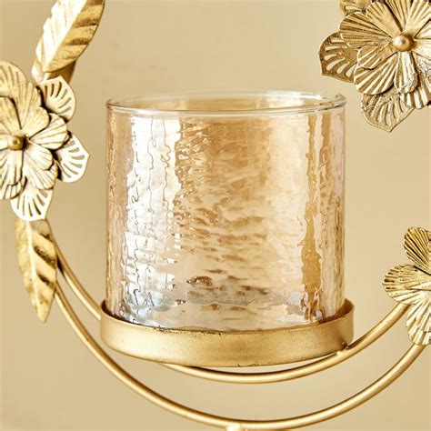 Buy Rylee Metal Floral T-Light Holder from Home Centre at just INR 899.0