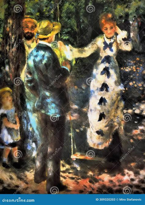 The Swing is an Oil Painting on Canvas from 1876 by the French Artist Pierre-Auguste Renoir ...