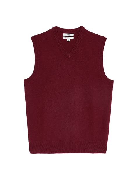 Buy Pure Extra Fine Lambswool Sleeveless Jumper at Marks & Spencer