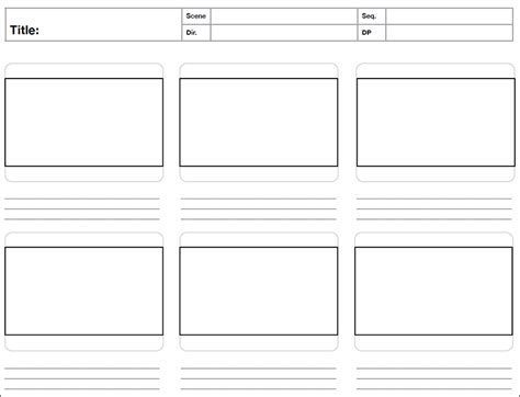Image result for Free Printable Storyboard Example