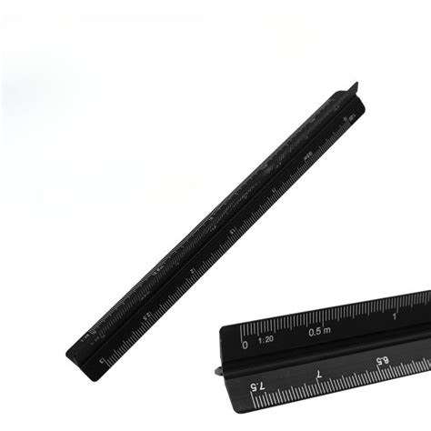 Colorful Aluminum Triangular Scale Ruler 1 20 1 125 Metal Drafting Tool ...