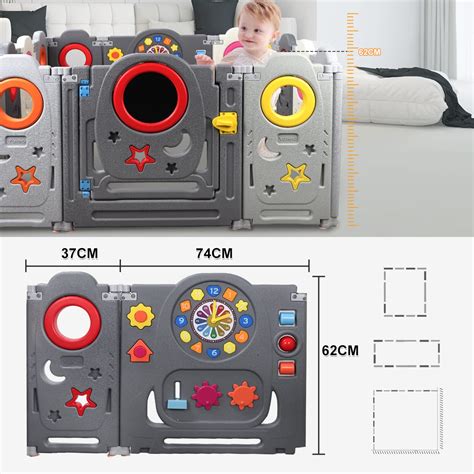 Buy Yoleo Baby Play Pen Fences for Toddlers Kids Play Yards Indoor ...