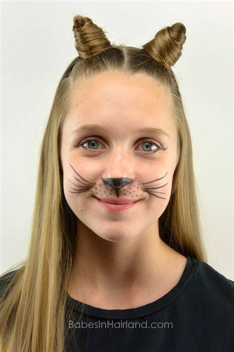Cat Ears Using Your Own Hair #2 | Halloween Hairstyle - Babes In ...