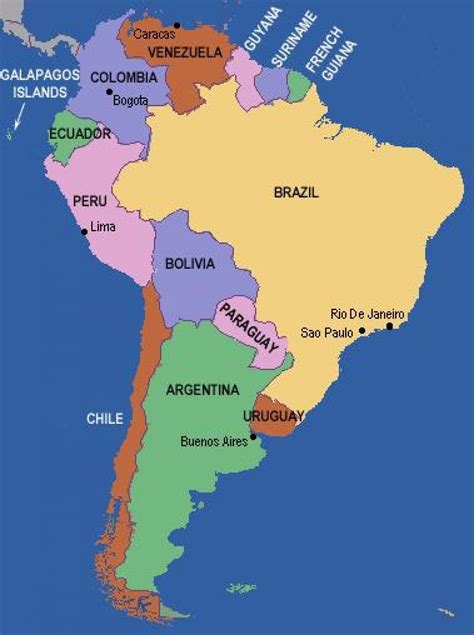 Map Of South America Rio De Janeiro