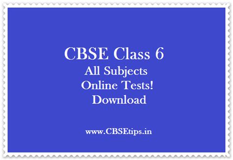 CBSE Class 6 - MCQ and Online Tests ~ CBSE tips.in