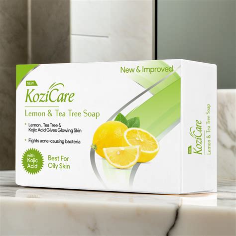 Kozicare Kojic Acid Soap & Glutathione Soap | Lemon & Tea Tree Soap