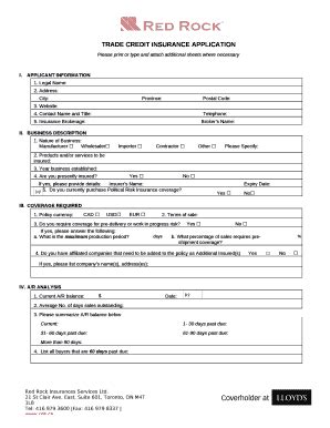 Insurance Application Template | pdfFiller