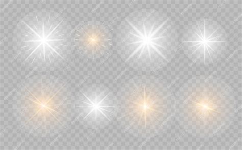 Premium Vector | Set of shining stars bright flashes of lights with ...