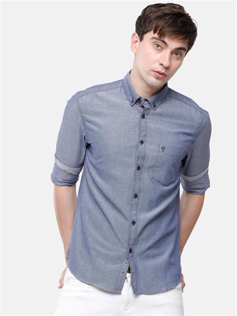 Classic Polo Men's Cotton Navy Solid Full Sleeve Shirt - Enzo-Navy-Fs ...