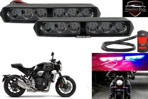 SMARTER RIDE 6 LED Red Blue Flasher Warning Police Strobe LED Light for ...