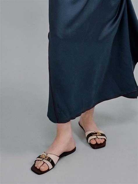 Lando Canvas Belted Slide Sandals - Multi - CHARLES & KEITH IN