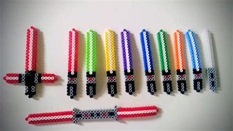 Star Wars lightsabers made from perler beads! | Perler beads, Perler ...