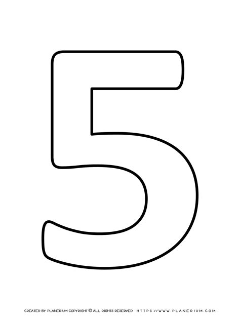Number 5 Coloring Page