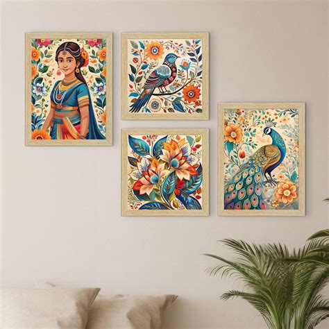 ArtX Paper Madhubani Indian Art Paintings with Frame for Home Decor ...