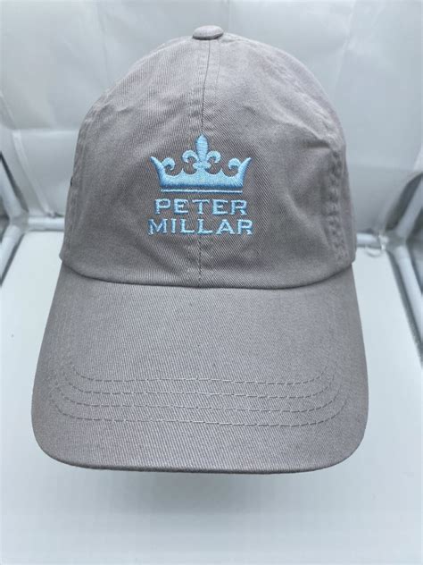 Peter Millar Logo Gray Baseball Hat Cap Adjustable Strap-back Cotton | eBay