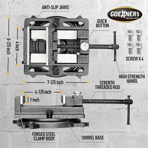 Violeza Bench Vise 4.2 inch Heavy Duty, Drill Press Vise India | Ubuy