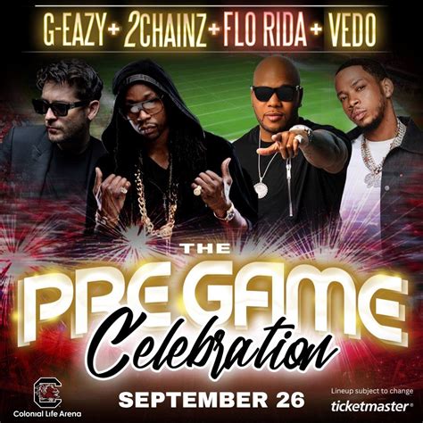 Pregame Celebration - G-Eazy, 2 Chainz, Flo Rida at Colonial Life Arena ...