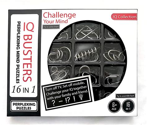 Vortex Toys 16 Pcs Metal Wire Puzzle Toy Brain Teaser, IQ Test Magic ...
