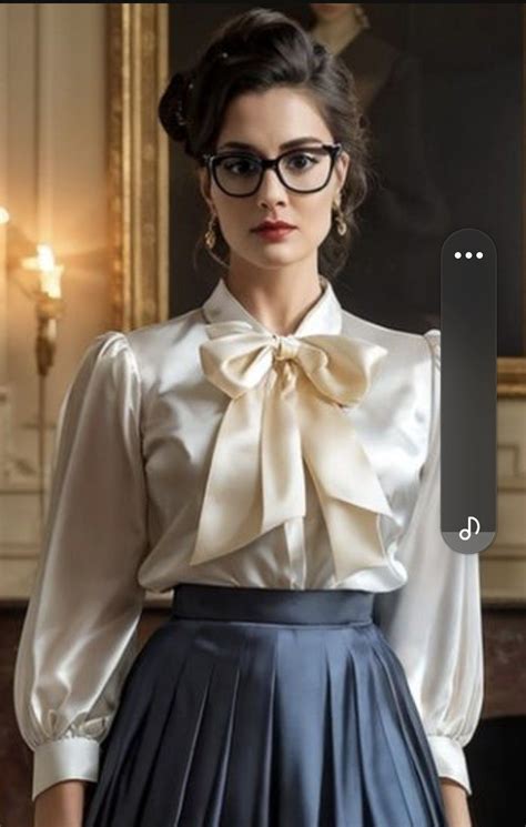 Pin by greymoon00 on White cream satin blouse in 2024 | Beautiful ...