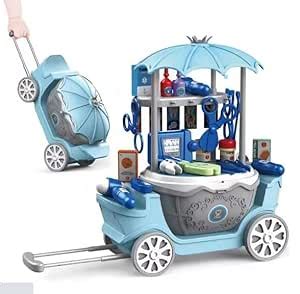 Buy Ramus Dental Clinic 4-in1 Play Set Basket Design Trolley Doctor Toy ...