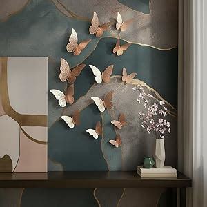 Xtore ® Congealed Paper Metallic Finish Home Decor 3D Butterfly with ...