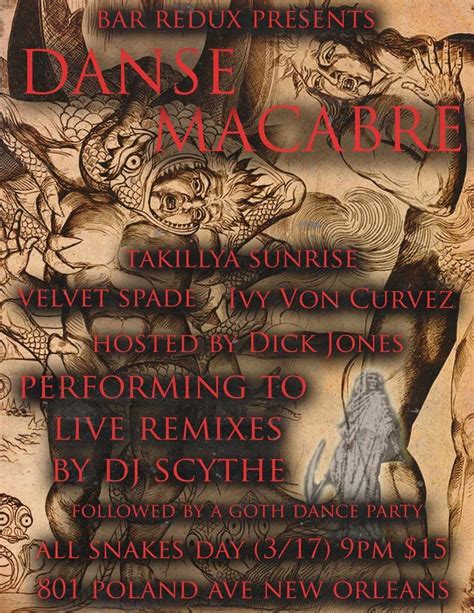 DANSE MACABRE: All Snakes Day!, Bar Redux, New Orleans, 17 March 2024 ...