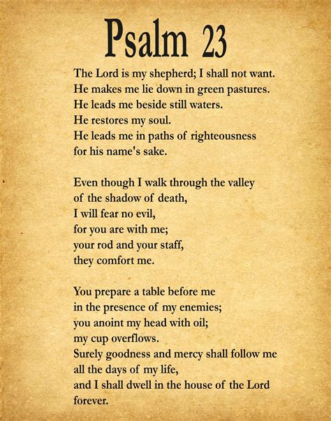 Psalm 23 Psalm 23 Print Psalm 23 Poster Bible Poster | Desertcart INDIA