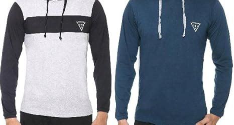 Buy DFH Men Hooded T-Shirt (Pack of 2) Multi-Colour at Amazon.in