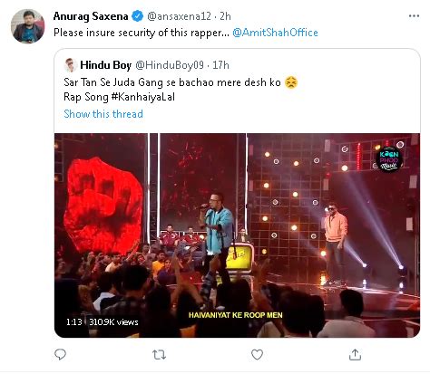 WATCH: Rapper EPR Iyer slams 'Sar Tan Se Juda' slogan in his new track ...