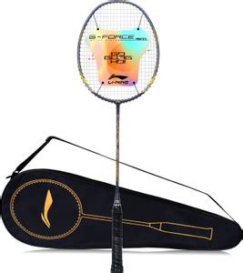 LI-NING G-Force Extra Strong 9500 Black, Gold Strung Badminton Racquet ...