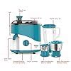 Maharaja Whiteline Odacio Prime Juicer Mixer Grinder with 3 Jars, Motor ...