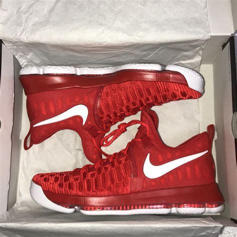 Kevin Durant 9 - Red colour-way. Worn once no damage... - Depop
