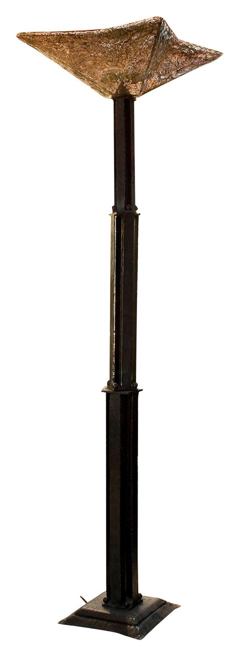 Murano Art Glass and Brass Art Deco Floor Lamps, 1940 For Sale at 1stDibs