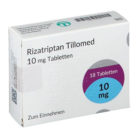 Rizatriptan Tillomed 10 mg 18 St mit dem E-Rezept kaufen - Shop Apotheke