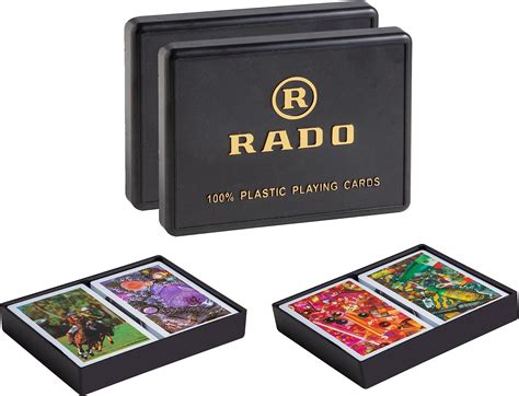 RADO Switzerland Premium Plastic Playing Cards (Pack Of 4) - 2 Sets Of ...