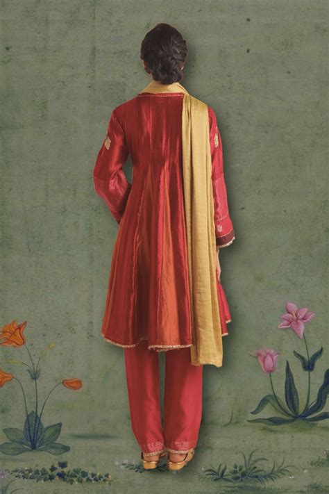 Myoho - Dupion Silk Multi Color Kurta Set - Elahe