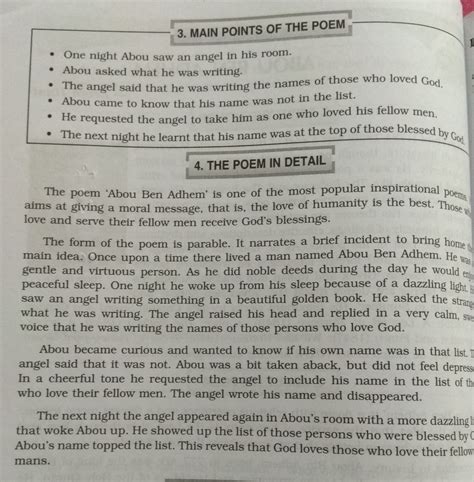 summary of 'Abou Ben Adhem' by Leigh Hunt?? also, i did not understand ...