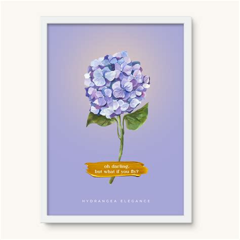 Hydrangea Elegance Wall Art – Premium Canvas & Basswood Frame ...
