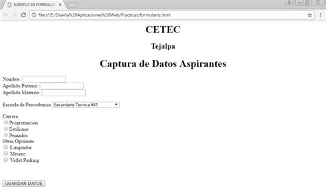 Image result for Formulario En HTML Codigo