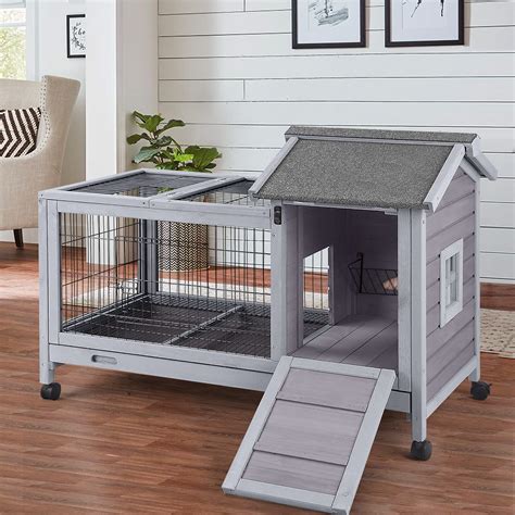 Buy Aivituvin Rabbit Hutch Indoor Bunny Cage Outdoor Rabbit House Bunny ...