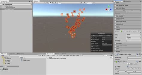 Trigger Particle System Unity 的图像结果