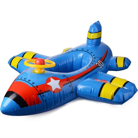 Inflatable Airplane Infant Pool Float Baby Kids Toddler Swimming Float ...